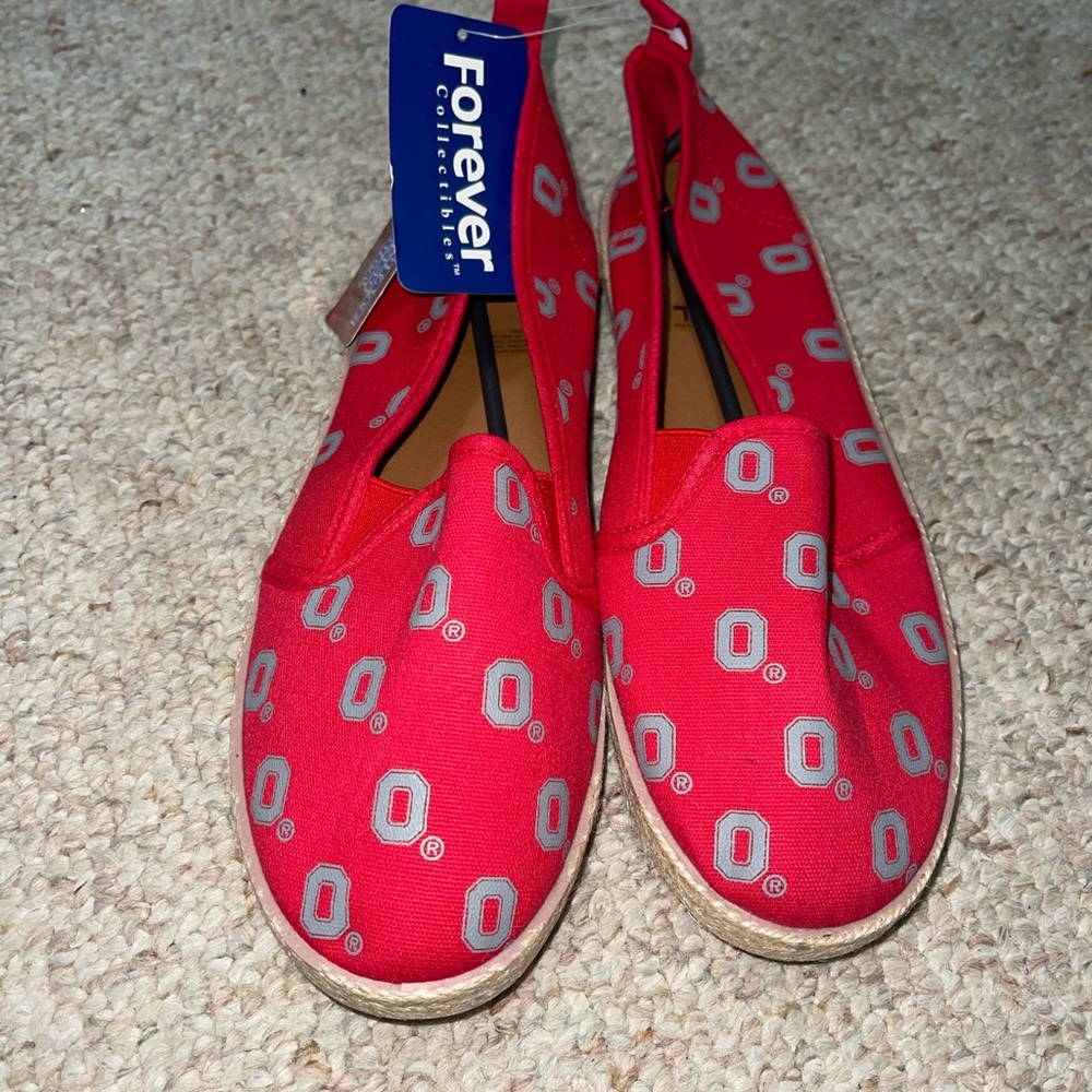 Forever Collectibles Ohio State Red Espadrille Shoes -NEW With Tags!